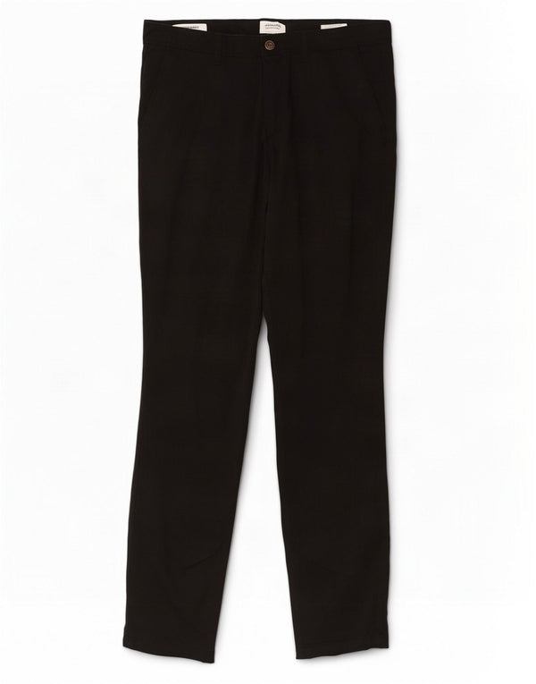 Męskie spodnie chino Jack & Jones Marco Slim Fit W34 L32 Czarne bawełniane