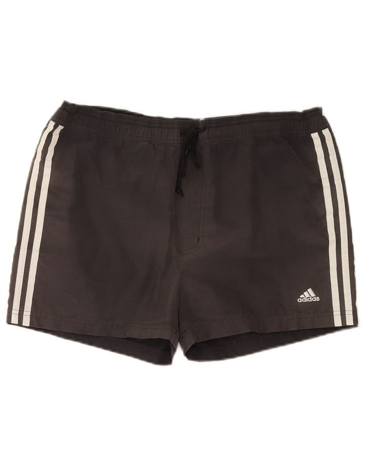 Męskie stroje kąpielowe Adidas, średnia czarna bawełna