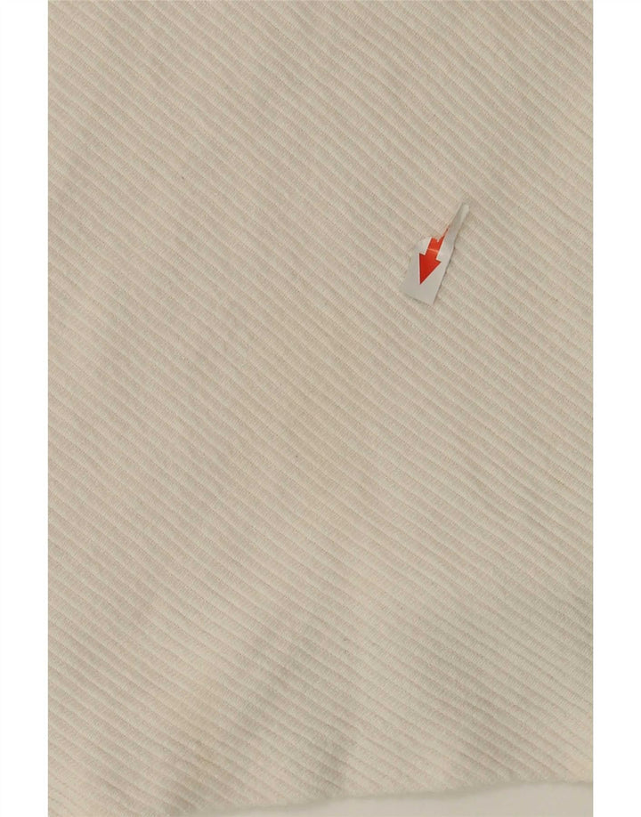 Męski top z długim rękawem Zara, mały, biały, bawełniany