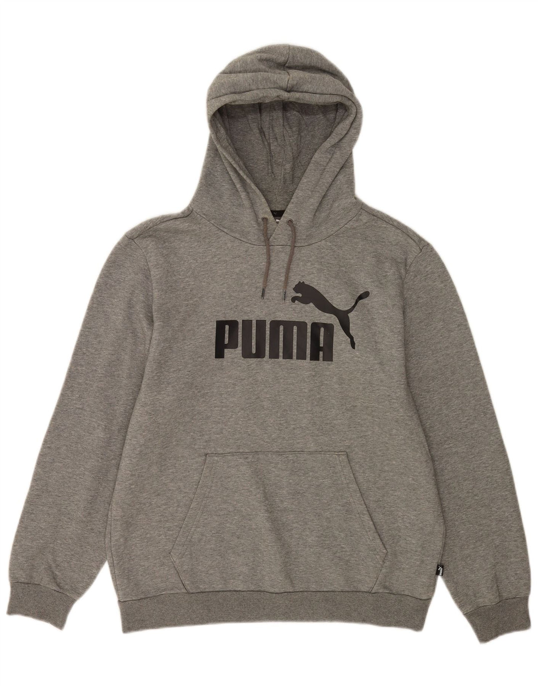 Męski sweter z kapturem Puma z grafiką, średnioszary, bawełniany w cętki