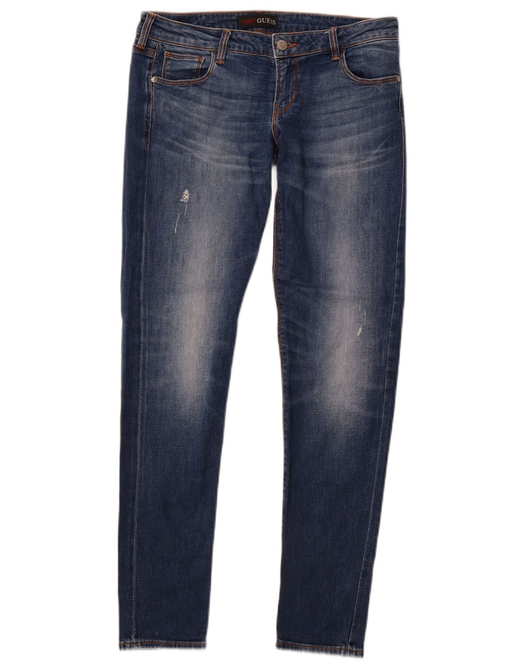 GUESS Womens Skinny Jeans W29 L29 Blue Cotton