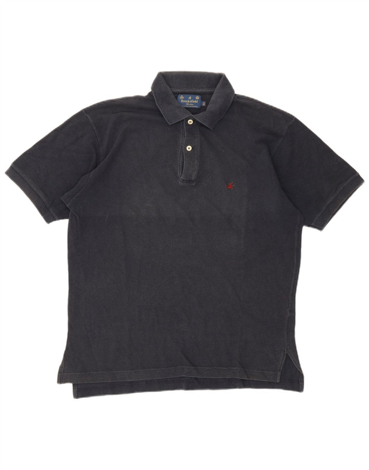 Męska koszulka polo Brooksfield IT 50, średnia, granatowa, bawełniana