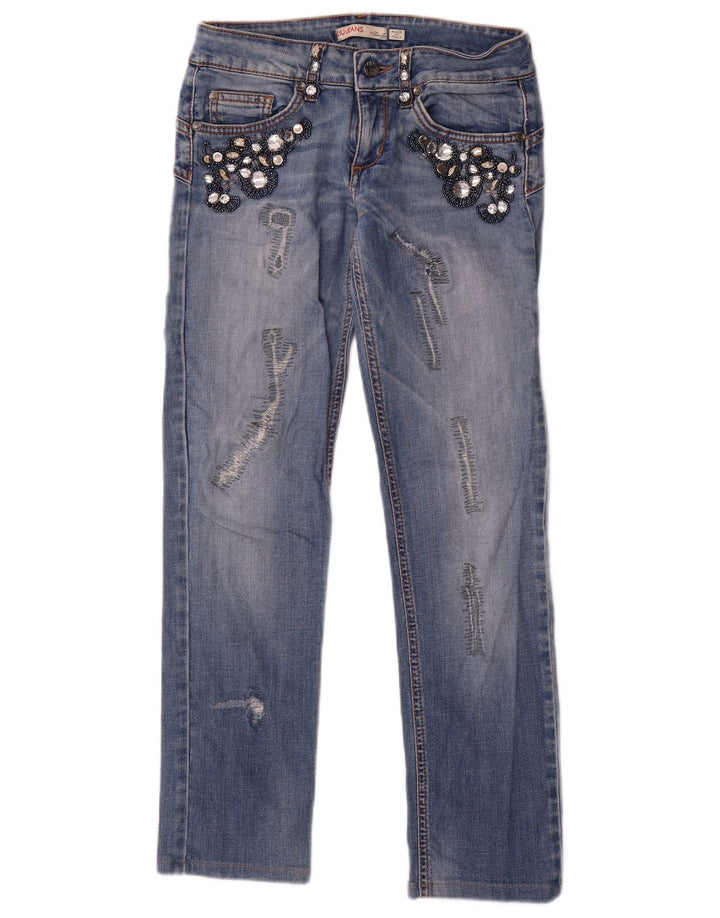 Damskie jeansy Liu Jo w trudnej sytuacji W26 L27 Niebieskie