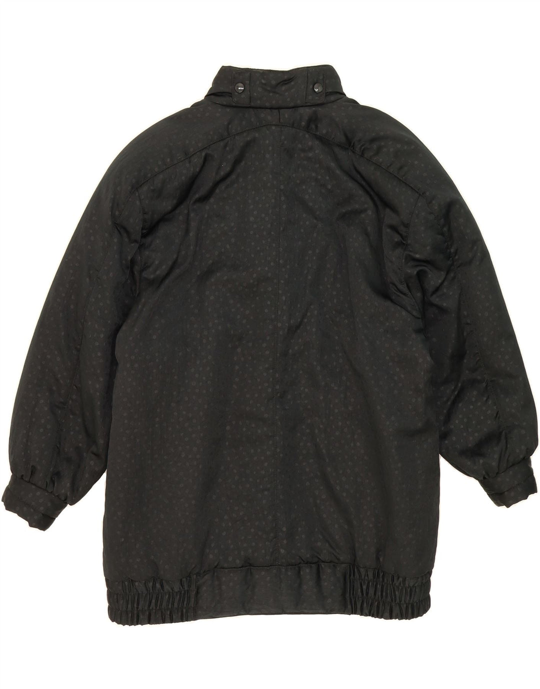 VINTAGE Womens Padded Coat UK 14 Large  Black Spotted Vintage Vintage and Second-Hand Vintage from Messina Hembry 