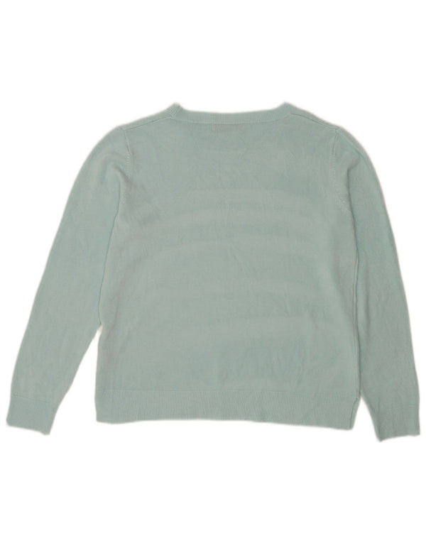 Marks & Spencer Damski sweter z okrągłym dekoltem, UK 16, duży, turkusowy