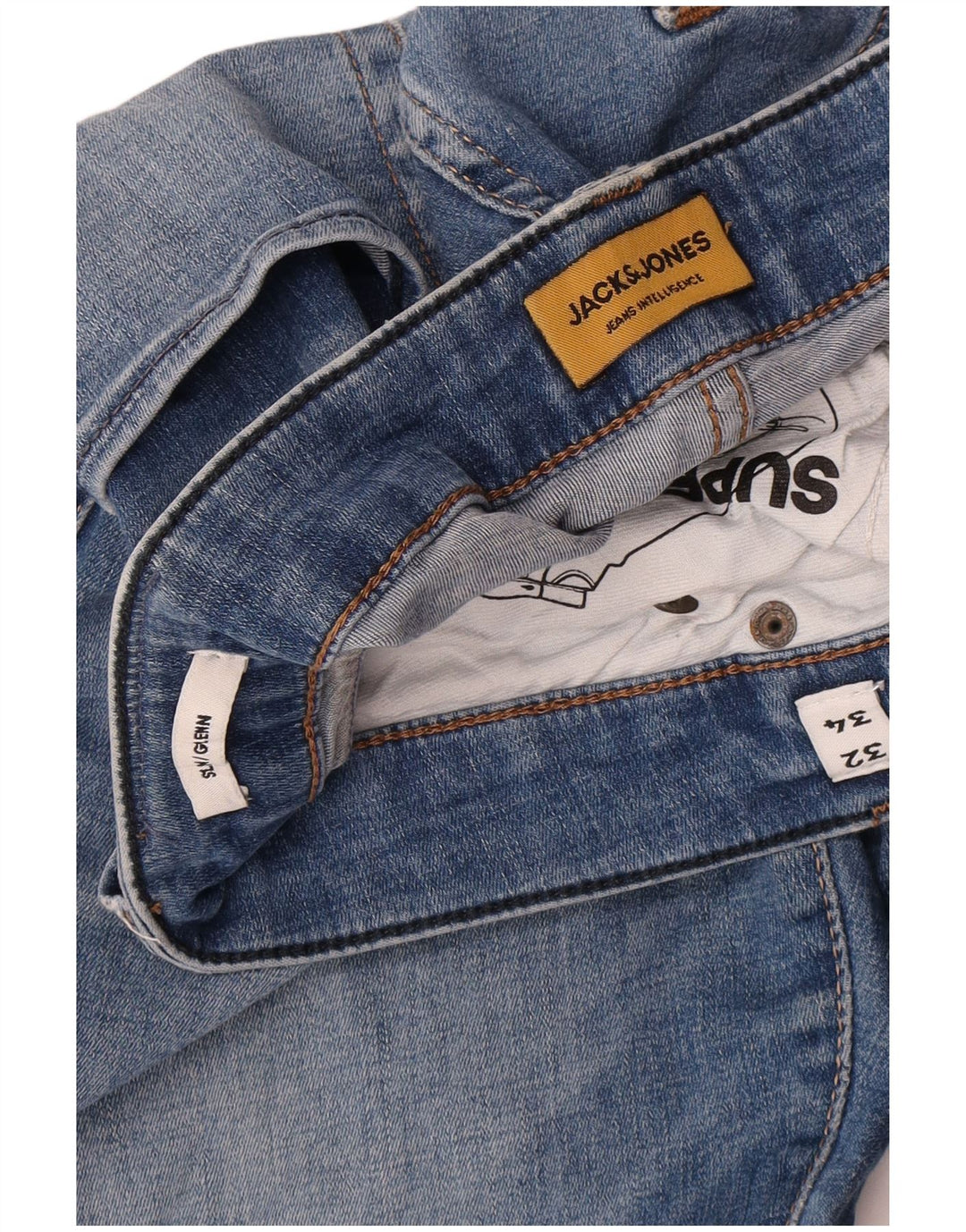 Męskie jeansy Jack & Jones GLENN Slim W32 L34 Niebieska bawełna