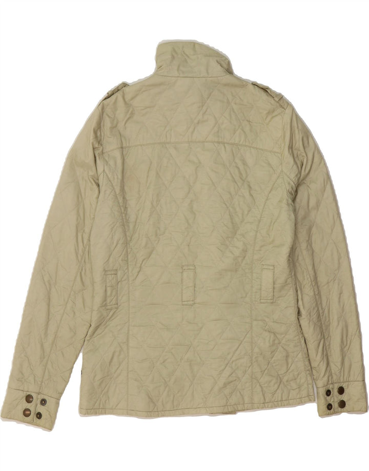 BARBOUR Womens Padded Quilted Jacket UK 8 Small Khaki Vintage Barbour and Second-Hand Barbour from Messina Hembry 