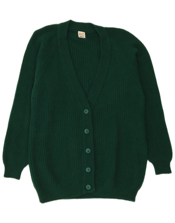 Sweter damski w stylu vintage, brytyjski 16, duży, zielony, wełniany