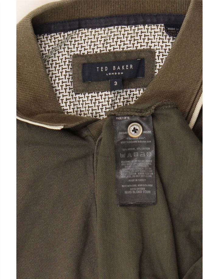 Męska koszulka polo Ted Baker, rozmiar 3, średni khaki, modal