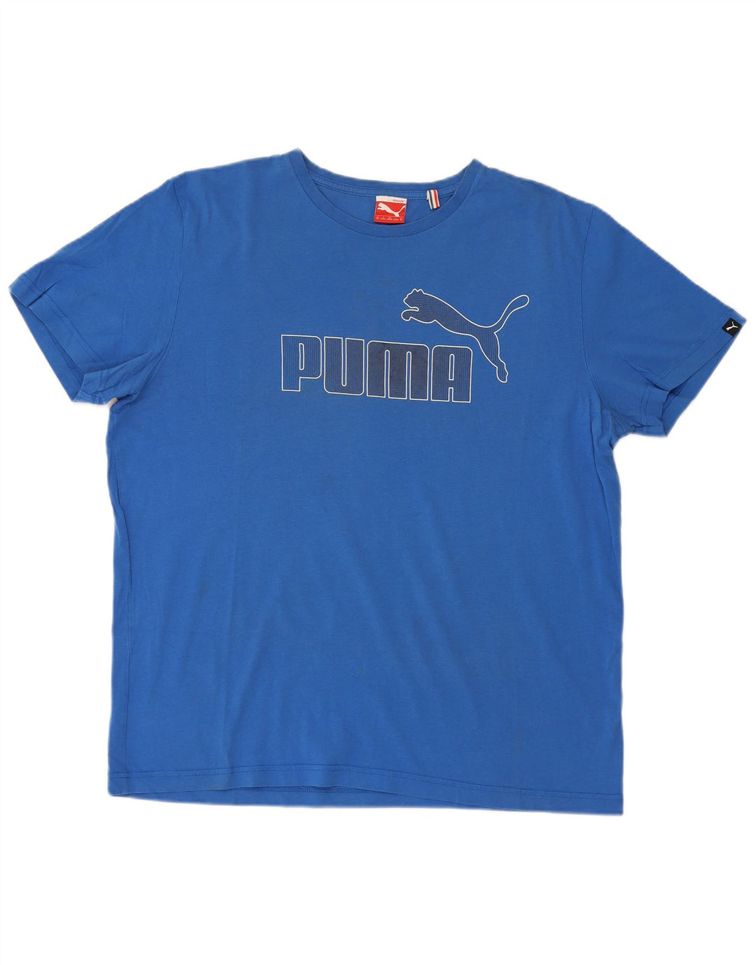 PUMA Mens Graphic T-Shirt Top XL Blue