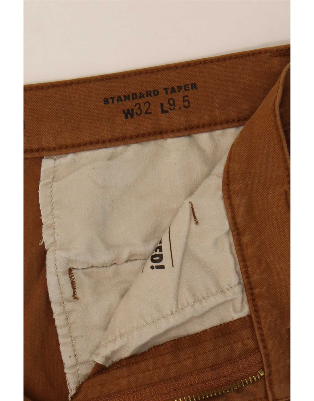 Męskie standardowe zwężane spodenki chino Levi's W32 Średni brązowy bawełna
