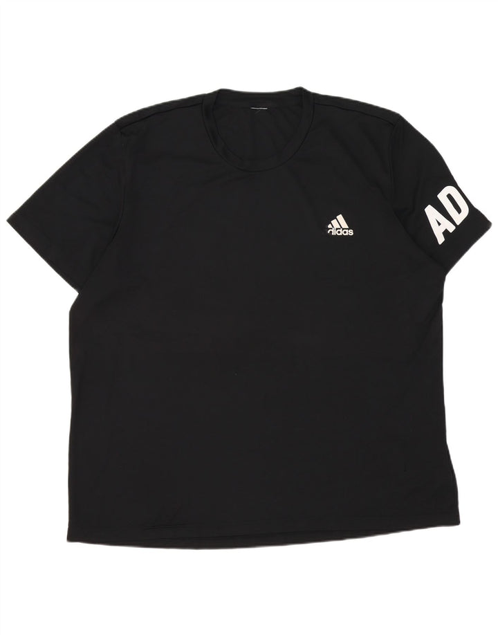 Męska koszulka graficzna Adidas Top 2XL Czarny poliester
