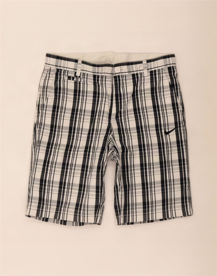 Męskie spodenki chino Nike, średnie W32, niebieska bawełniana krata