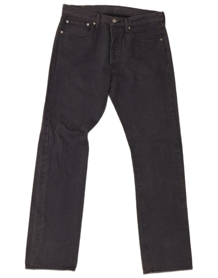 Męskie dżinsy Levi's 501 Straight W32 L32 Szara bawełna