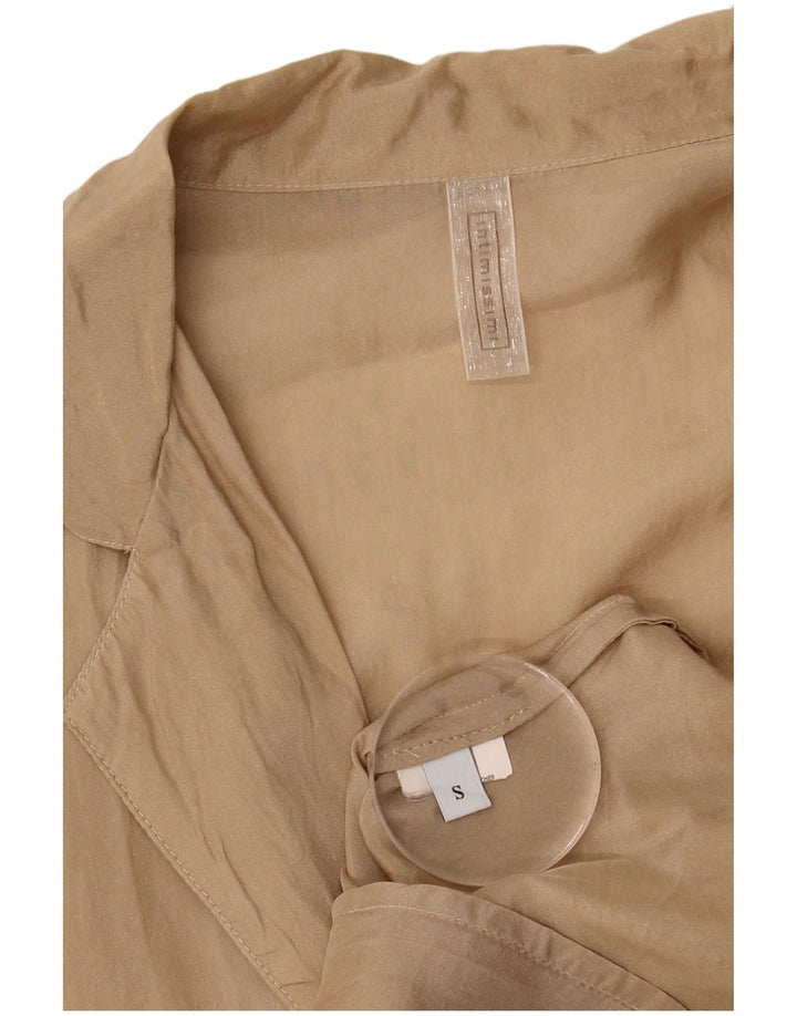 INTIMISSIMI Womens Short Sleeve Shirt UK 10 Small Beige