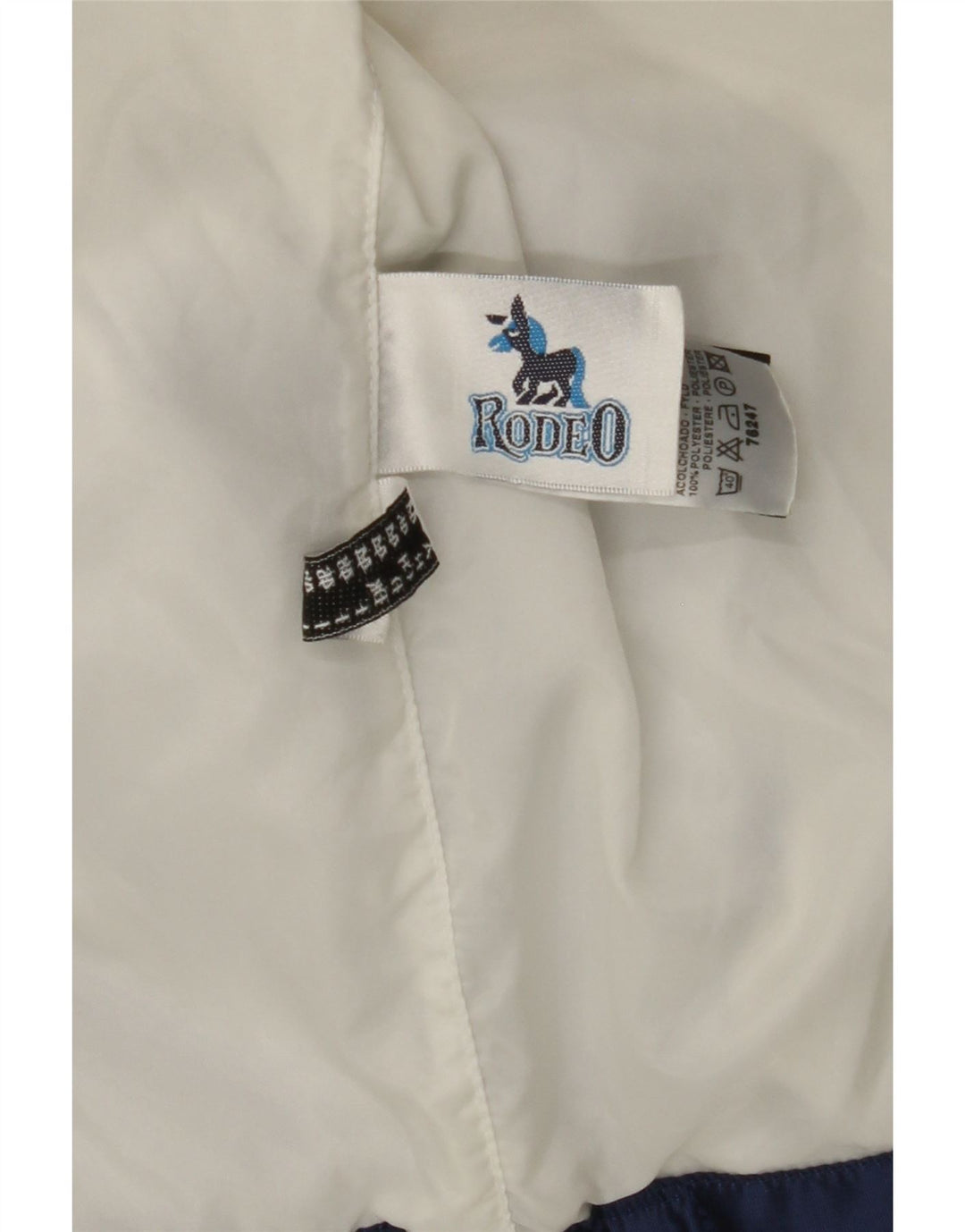 RODEO Womens Hooded Windbreaker Jacket EU 44 XL White Colourblock Vintage Rodeo and Second-Hand Rodeo from Messina Hembry 