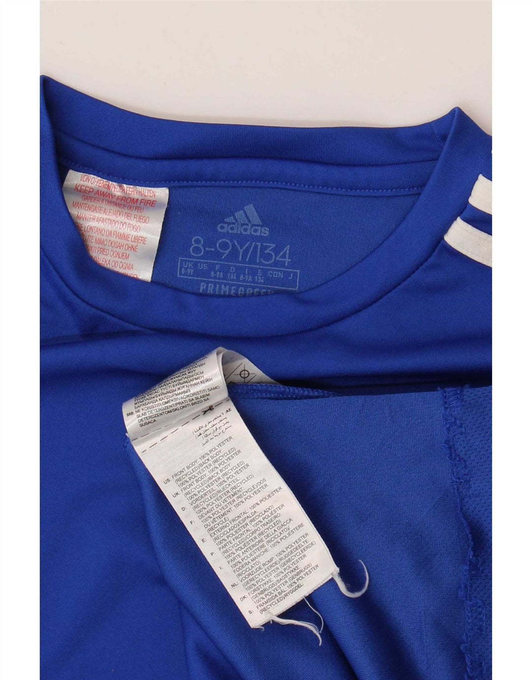 Chłopięca koszulka Adidas Aeroready Top 8-9 lat, niebieska, poliester