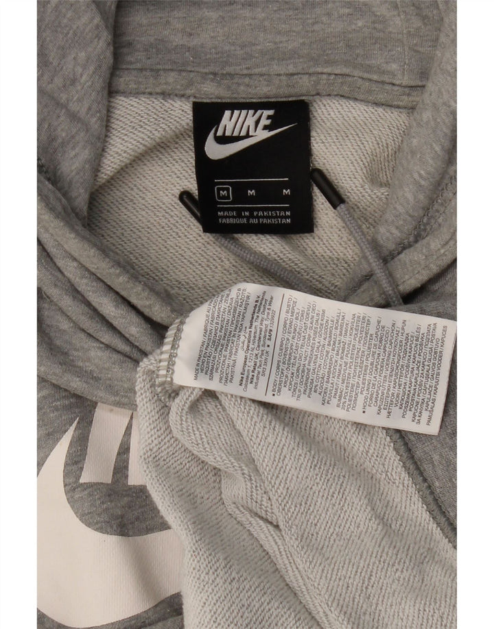 Męski sweter z kapturem NIKE z grafiką, średnioszary, bawełniany w cętki
