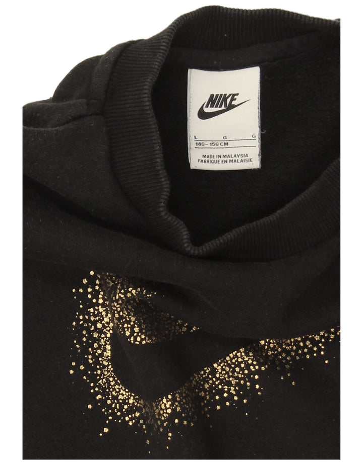 Dziewczęca bluza dresowa oversize z grafiką Nike 12-13 lat, duża, czarna