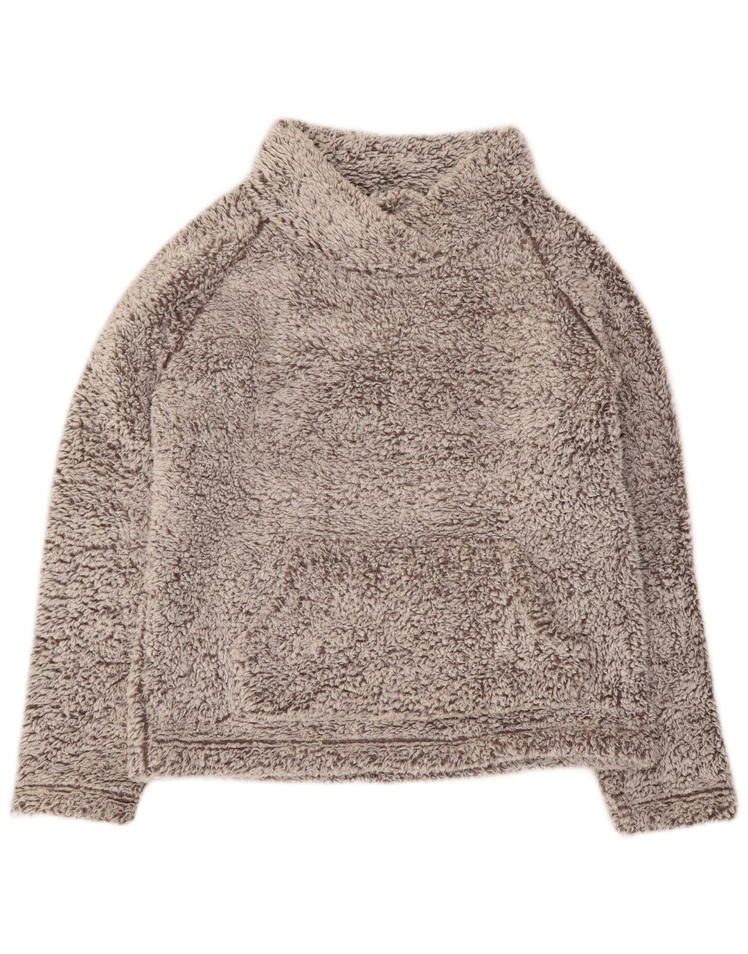 Damski sweter oversize z polaru John Lewis UK 10, mały, szary poliester