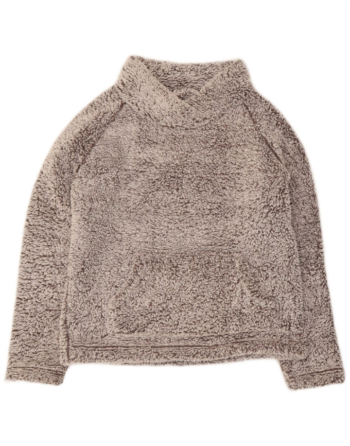Damski sweter oversize z polaru John Lewis UK 10, mały, szary poliester