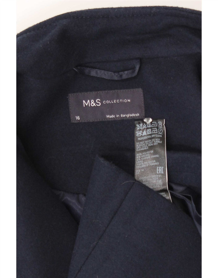 Marks & Spencer Płaszcz damski UK 16, duży, granatowy, poliester