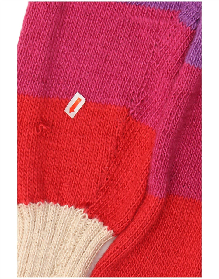 Sweter damski VINTAGE z dekoltem w kształcie litery V, UK 12, średnie, wielokolorowe paski