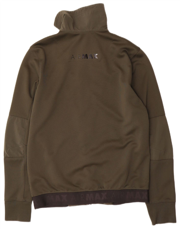 Męska kurtka dresowa Nike z grafiką, średni poliester khaki