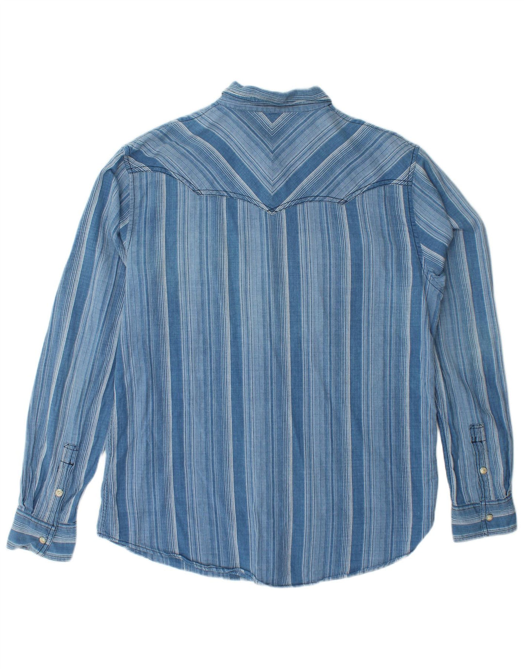 WRANGLER Męska koszula flanelowa o regularnym kroju, duża, bawełniana w niebieskie paski