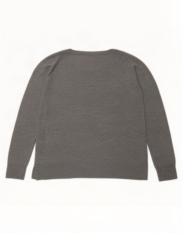 Damski sweter z okrągłym dekoltem Zara UK 18 XL Szara wiskoza