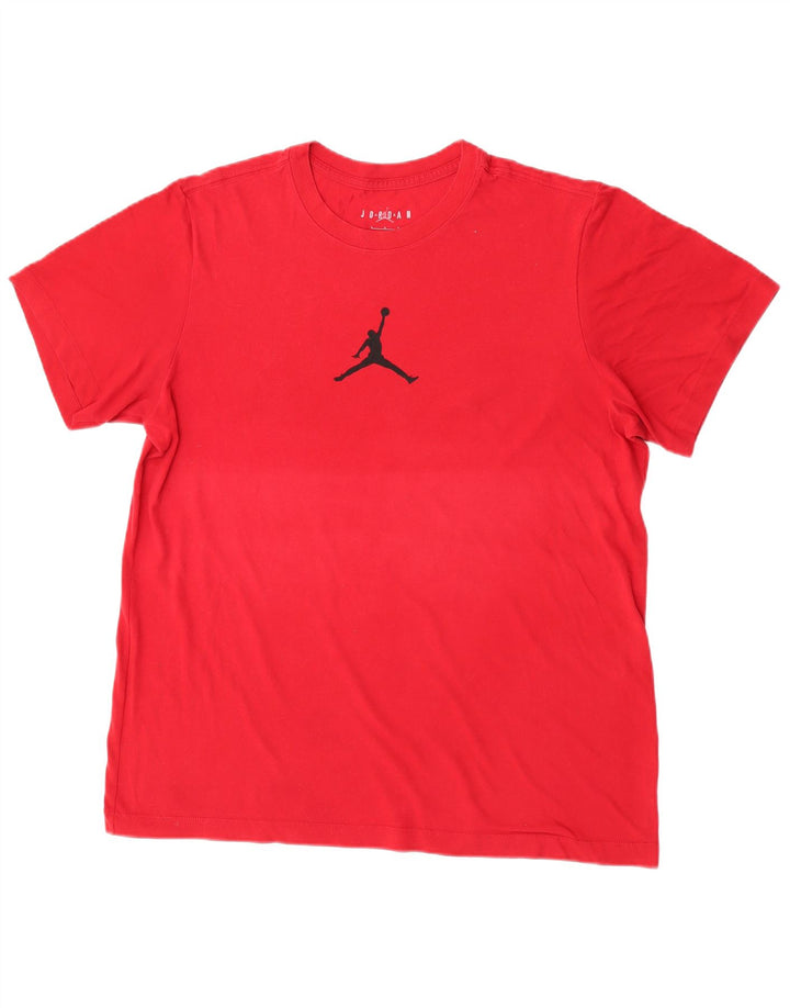 Męski T-shirt z grafiką Jordan, duży, czerwony