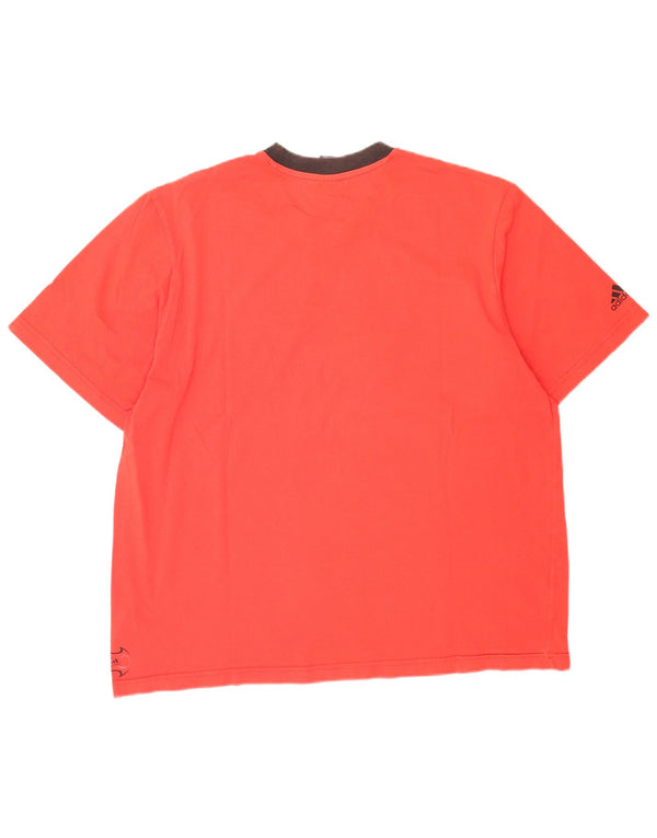 Męska koszulka graficzna Adidas Top 2XL czerwona bawełniana