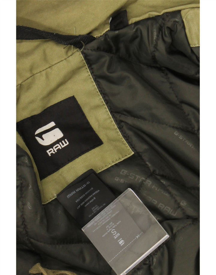 Męska kurtka użytkowa z kapturem G-STAR UK 36, mała, bawełniana khaki