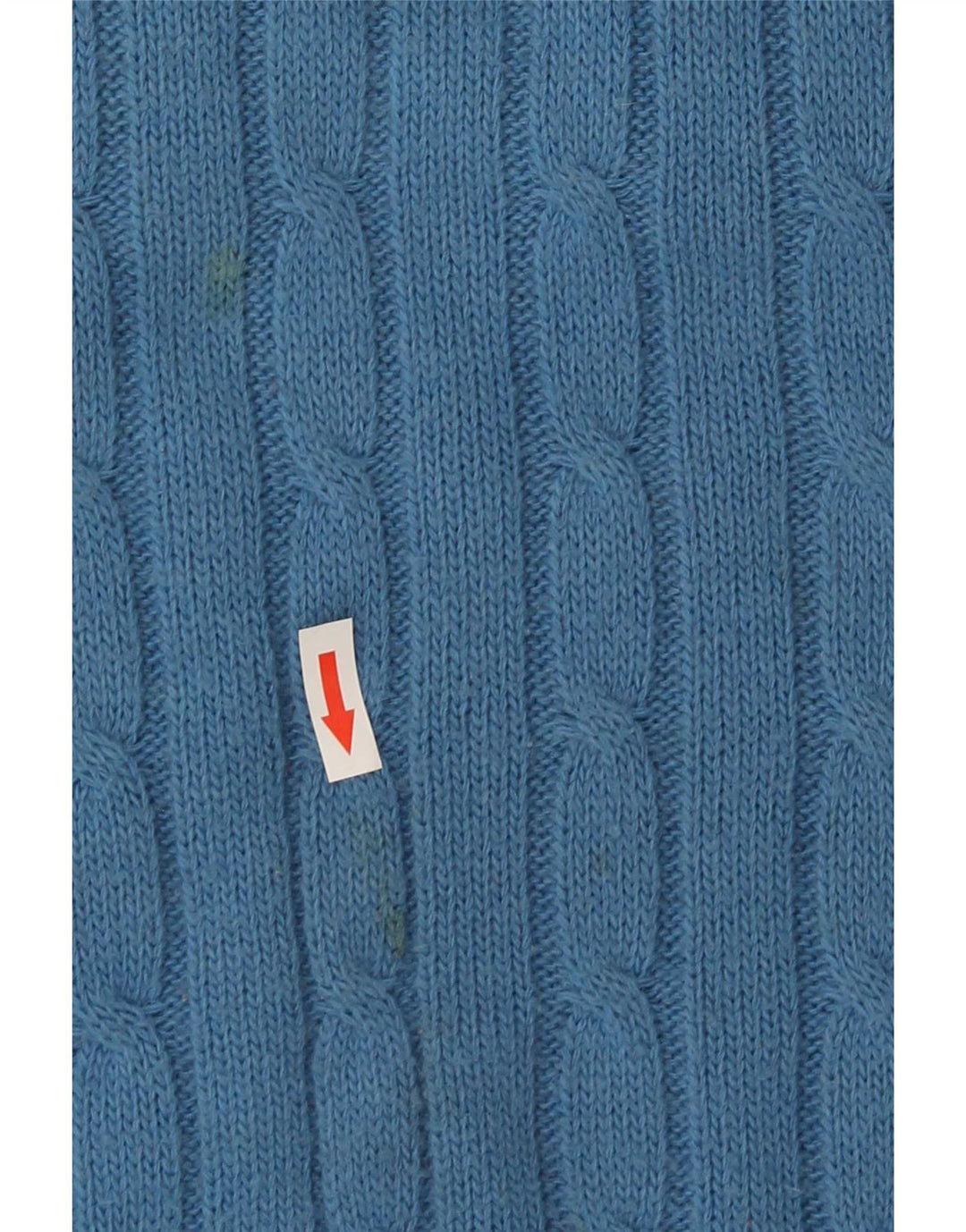 Vintage męski sweter z wycięciem pod szyją, duży niebieski