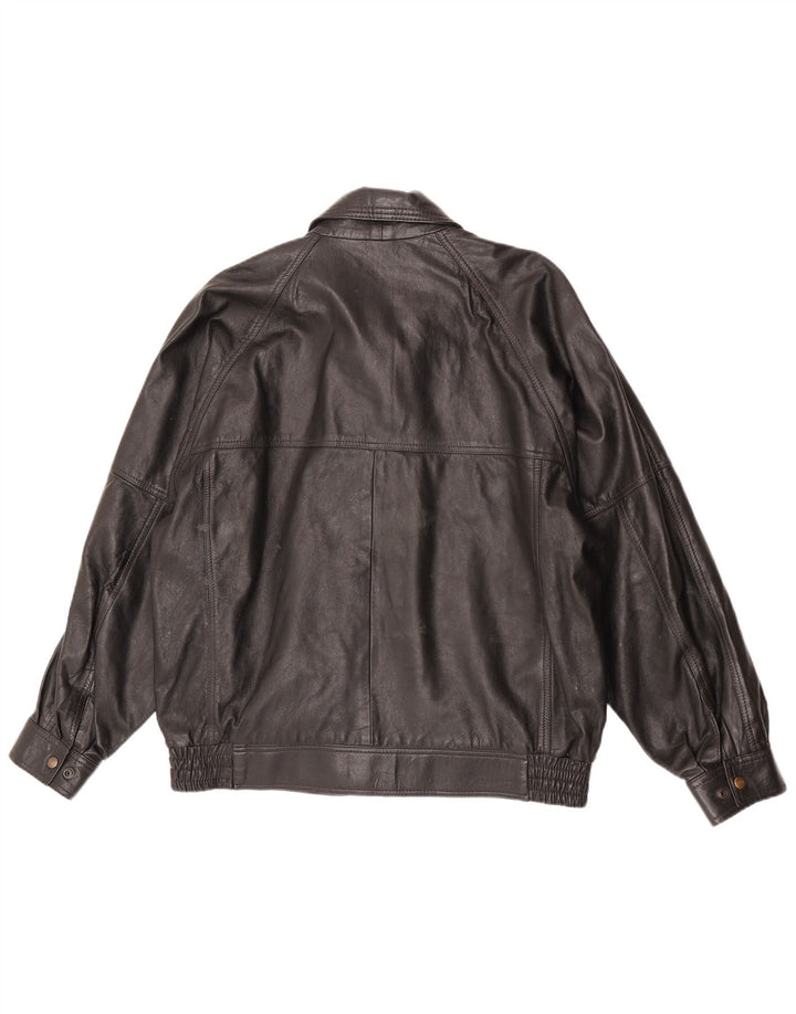 Vintage męska skórzana kurtka IT 42 XL czarna