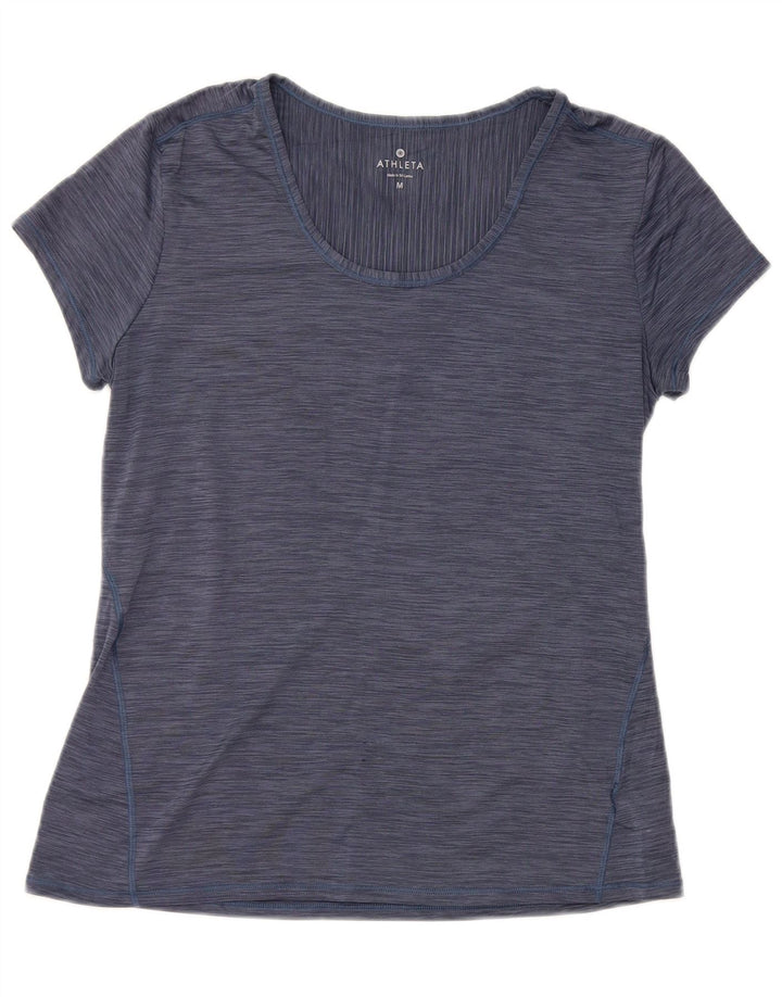T-shirt damski ATHLETA Top UK 12, średni, granatowy, nakrapiany poliester