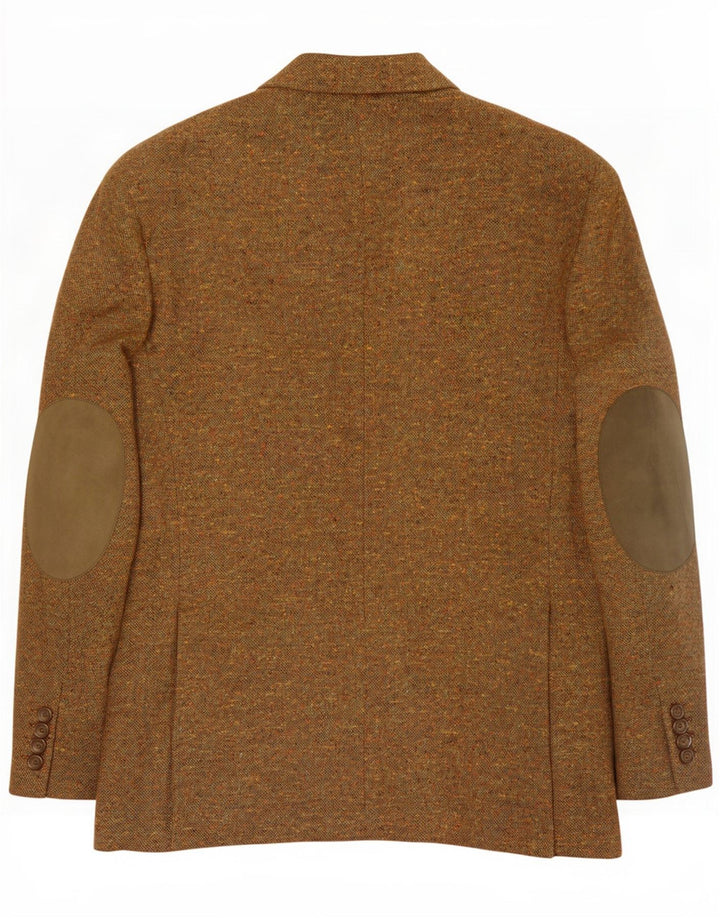 Męska marynarka Essential zapinana na 3 guziki IT 50, duża, w kolorze khaki, nakrapiana