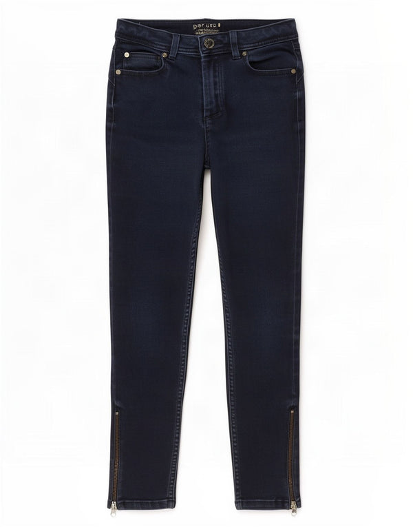 Marks & Spencer Damskie Per Una Skinny Jeans UK 12 Medium W30 L24 Granatowe