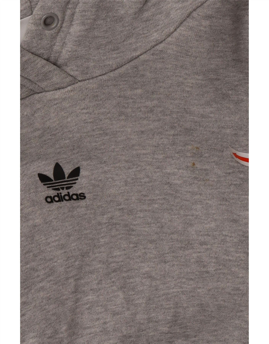 ADIDAS Womens Oversized Graphic Hoodie Jumper UK 8 Small  Grey Vintage Adidas and Second-Hand Adidas from Messina Hembry 