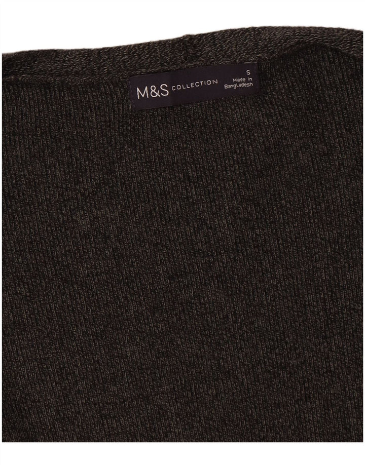 Marks & Spencer Damski sweter oversize z otwartym kardiganem, UK 10, mały, szary