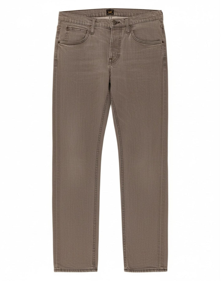 LEE Mens Daren Straight Jeans W30 L30 Grey Cotton