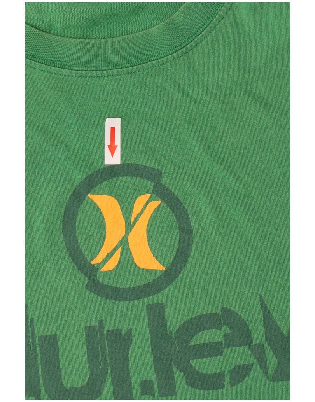 Męski T-shirt z grafiką Hurley, bawełniany, średni zielony