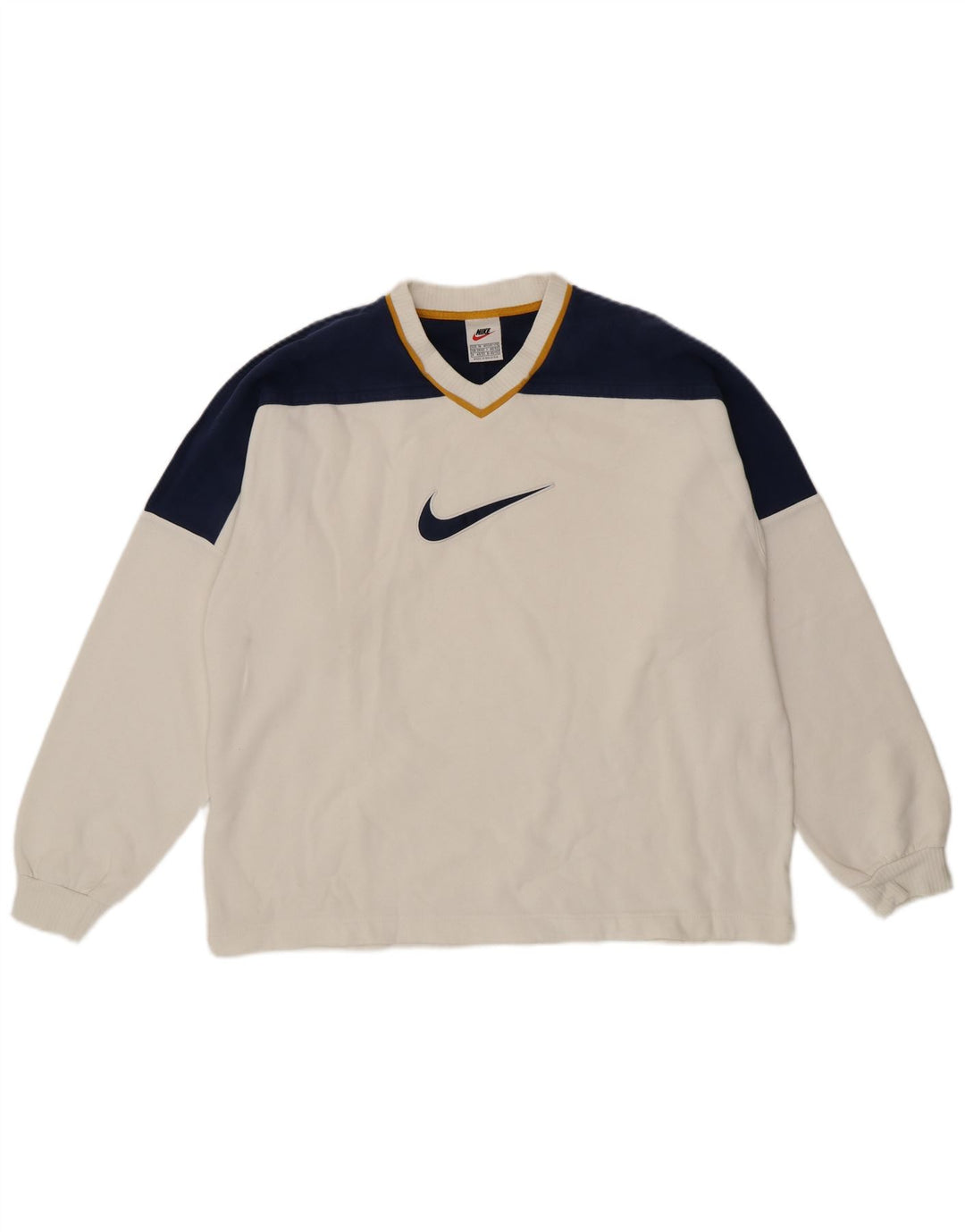 Męski sweter Nike Graphic UK 39/41 Średni biały blok kolorów