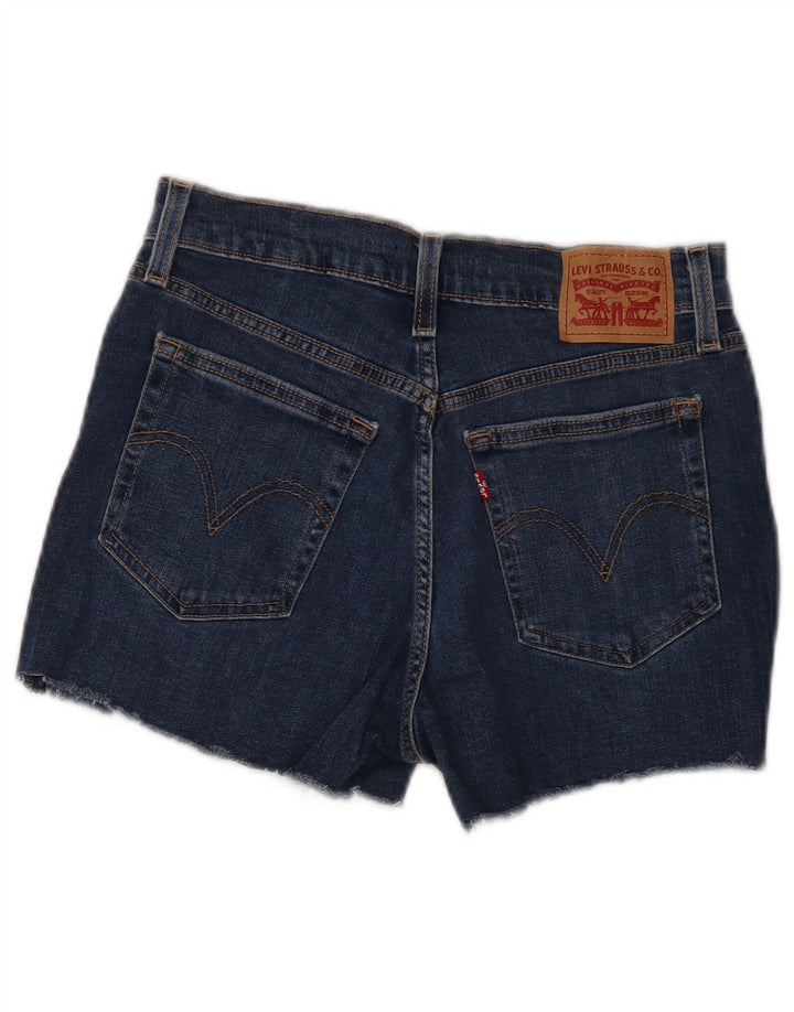 LEVI'S Womens Distressed High Rise Denim Shorts W28 Medium  Blue Cotton