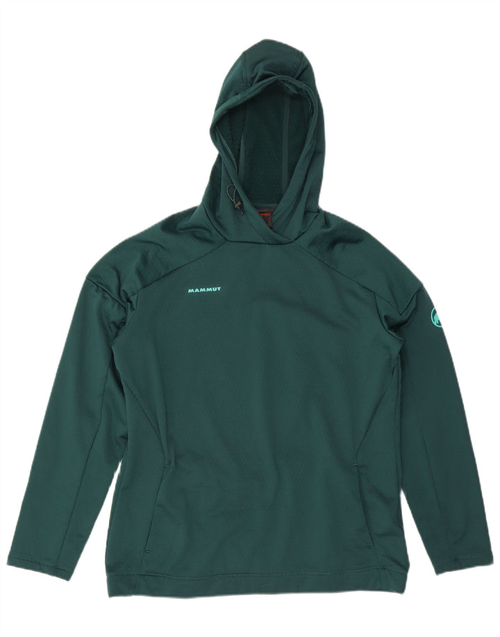 Damski sweter z kapturem MAMMUT UK 16, duży, zielony, poliester
