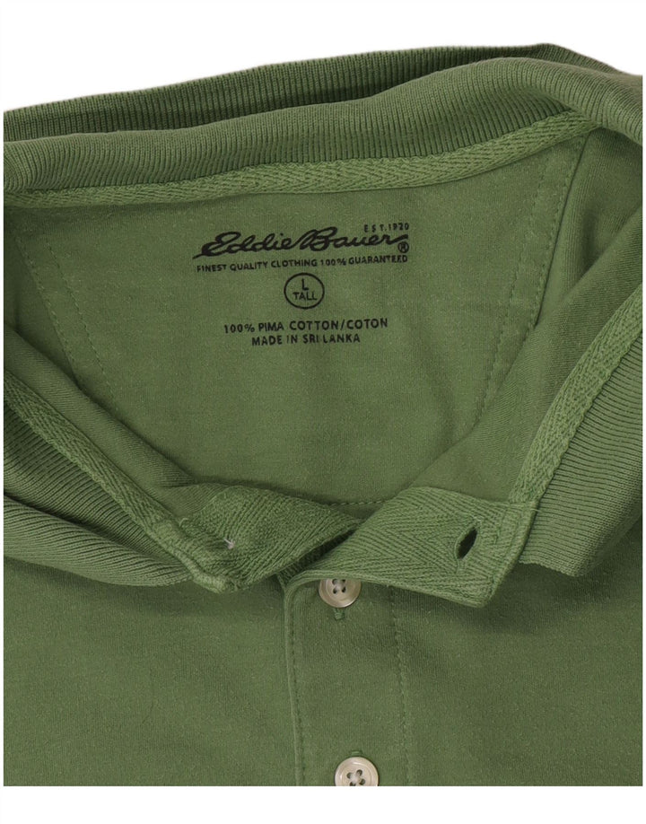 Męska wysoka koszulka polo Eddie Bauer 2XL, zielona bawełna