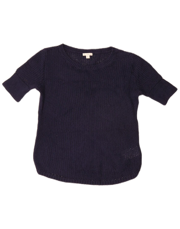 Sweter damski Gap z krótkim rękawem i dekoltem w łódkę UK 6 XS granatowy
