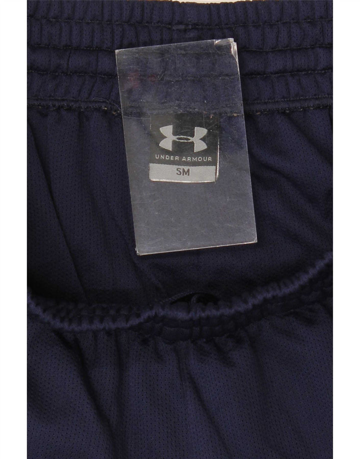 Męskie spodenki sportowe Under Armour, małe, granatowe, z poliestru w blokach kolorów