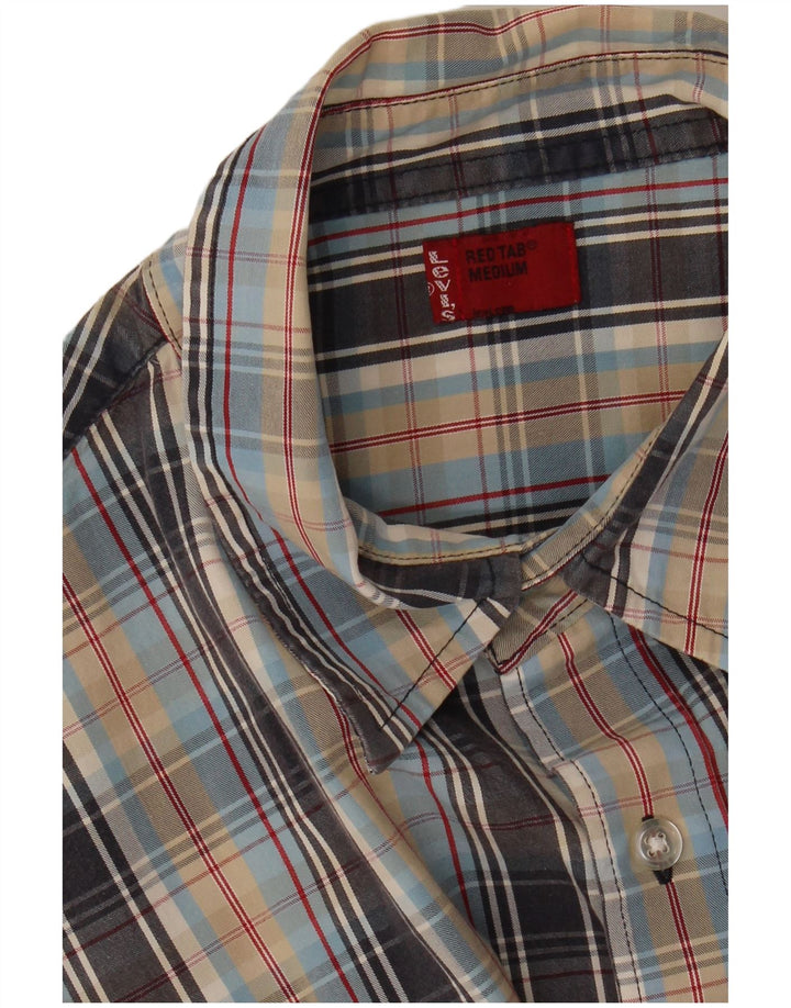 LEVI'S Mens Short Sleeve Shirt Medium Multicoloured Check Cotton