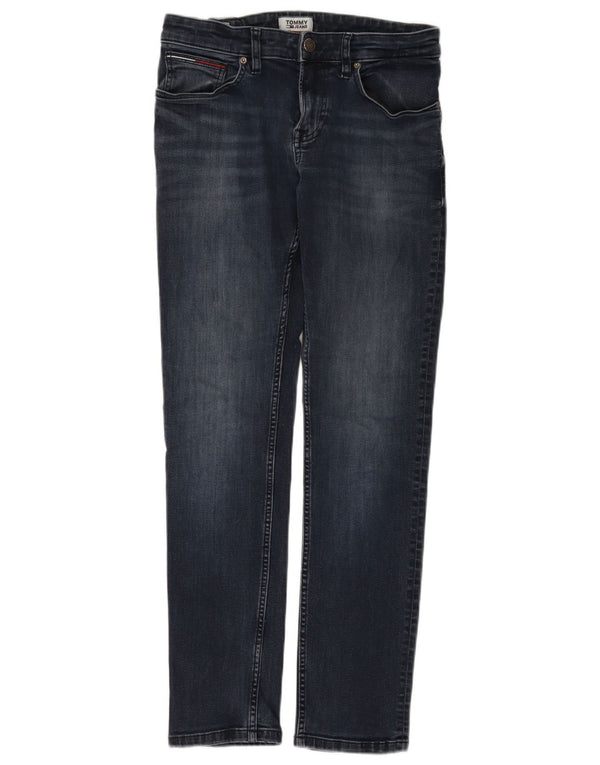 Męskie jeansy slim fit Tommy Hilfiger W30 L32 Granatowa bawełna